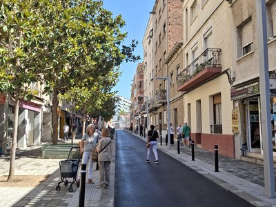 Acaben les obres de pacificació del carrer Joan Maragall