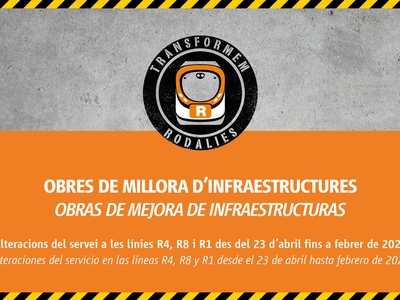 Afectacions al servei de rodalies entre abril de 2022 i febrer de 2023