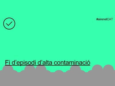 Finalització de l'avís preventiu de contaminació per PM10 (31/3/2022)
