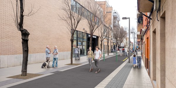 El carrer Torras i Bages serà de plataforma única