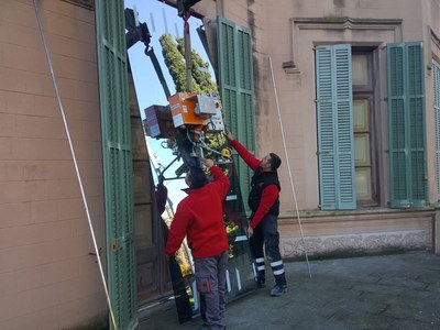 Vidres de seguretat al Museu Palau Mercader