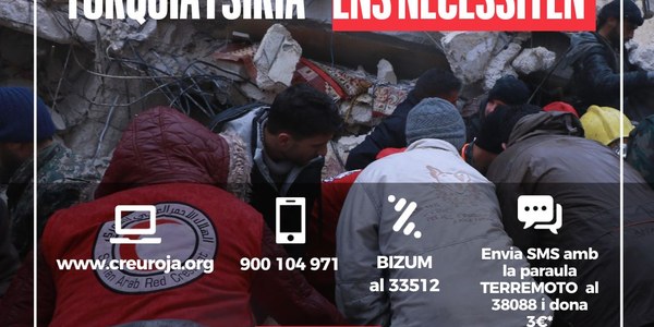 Crida a la solidaritat ciutadana per la crisi humanitària a Turquia i Síria
