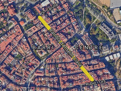 Obras de mejora de la rambla d'Anselm Clavé para  hacerla más accesible y cómoda