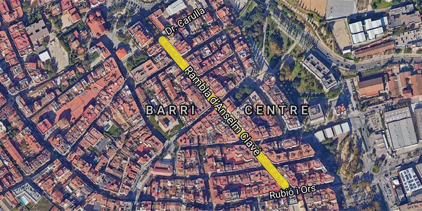 Obras de mejora de la rambla d'Anselm Clavé para  hacerla más accesible y cómoda