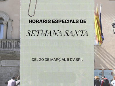 Horarios de los equipamientos municipales en Semana Santa