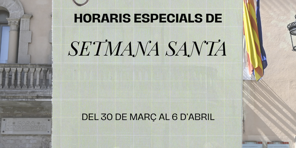Horarios de los equipamientos municipales en Semana Santa