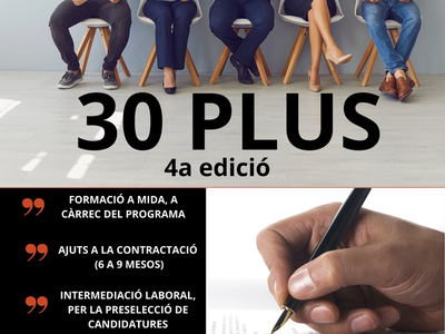 Nueva edición del programa 30 Plus para fomentar la contratación en la ciudad