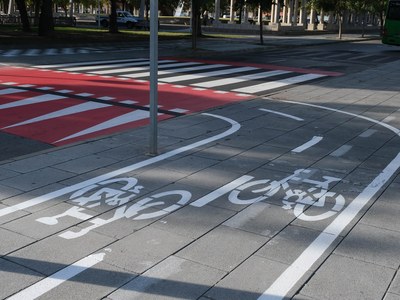 Nuevo carril bici entre la av. del Maresme y Porta Diagonal