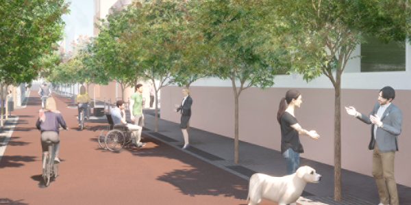 Transformación de la calle Bonestar en un paseo peatonal