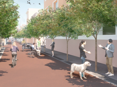 Transformación de la calle Bonestar en un paseo peatonal