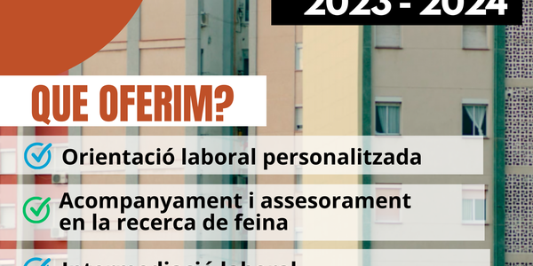 Nueva edición del proyecto "Treball als Barris". Más trabajo, más barrio.