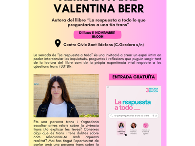 Conferencia “La respuesta a todo” una respuesta a la vivencia de una mujer trans