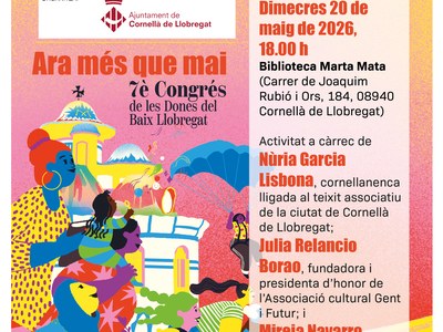 Cornellà de Llobregat, subsede del 7è Congrés de les Dones del Baix Llobregat “ARA MÉS QUE MAI”