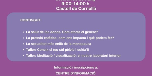 Dia Internacional de Acción para la Salud de las Mujeres, conmemoración en Cornellà de Llobregat